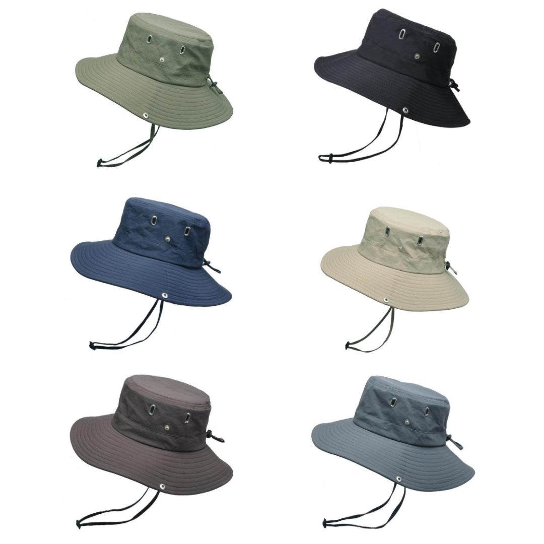 Vandafvisende outdoor-bucket hat med UV-beskyttelse – ShieldFlex Pro