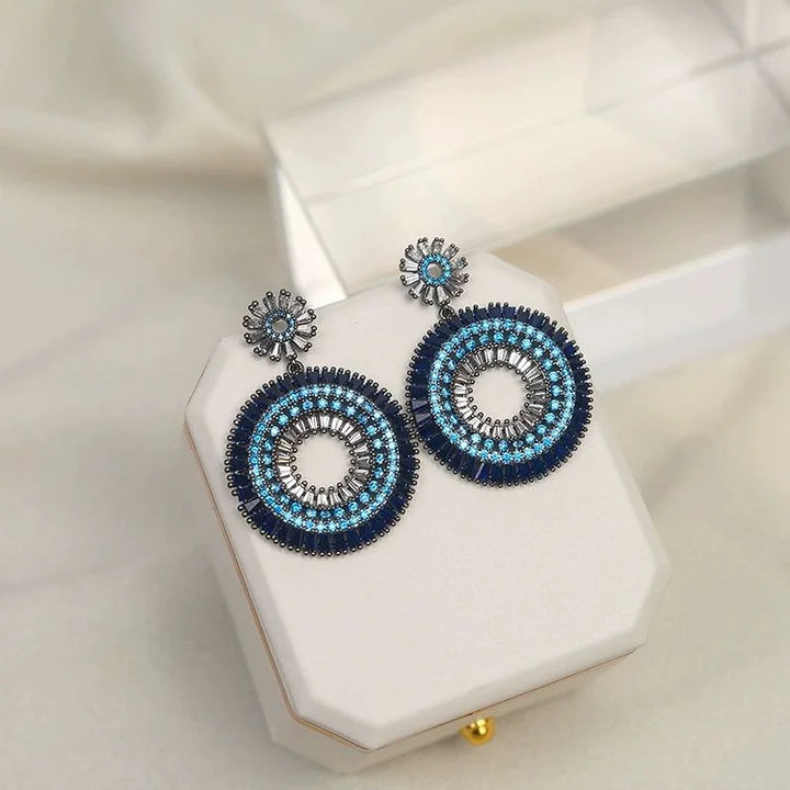 Pendientes de ojo malvado plateados – Layla