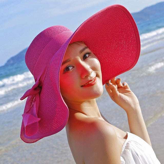 Sombrero de paja para mujer con protección solar – Candy