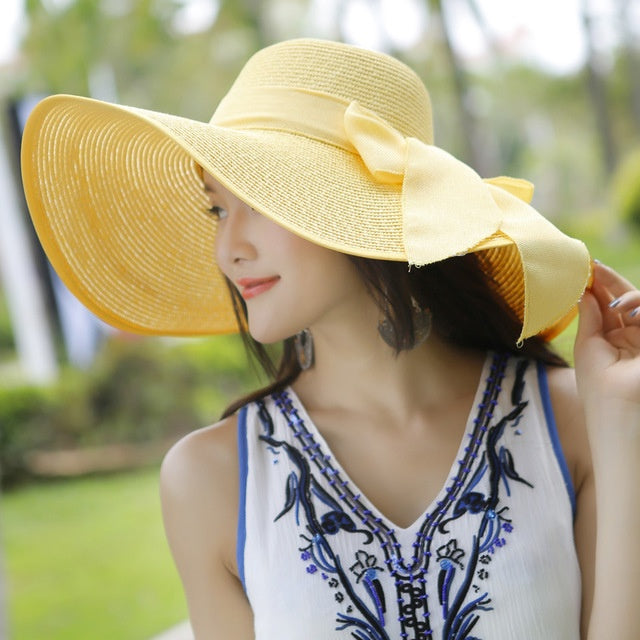 Sombrero de paja para mujer con protección solar – Candy