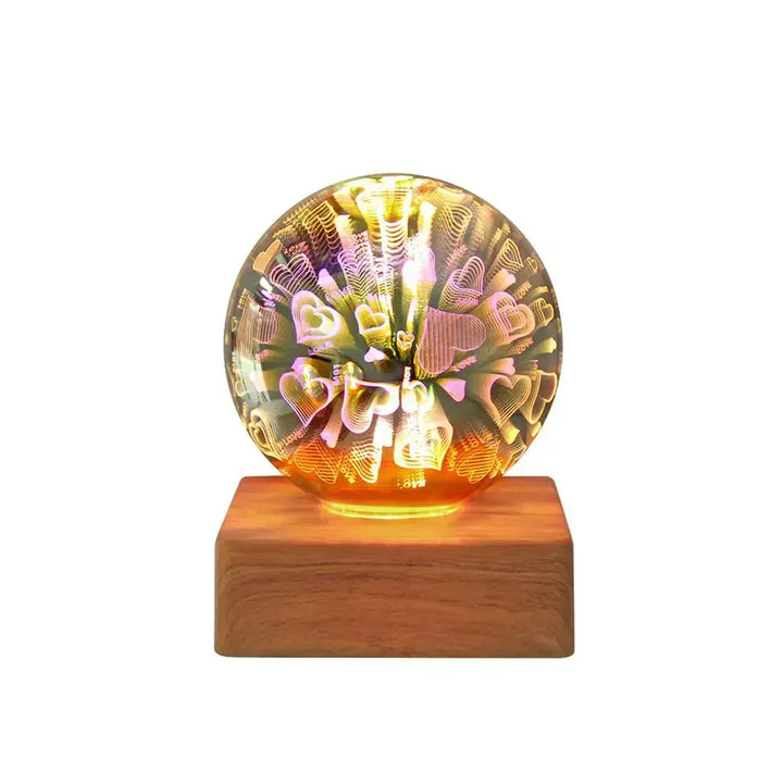 Crystal ball lamp with 3D fireworks effect - StarburstGlow