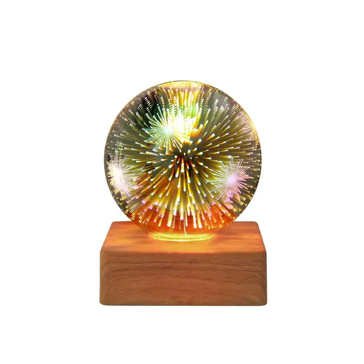Crystal ball lamp with 3D fireworks effect - StarburstGlow