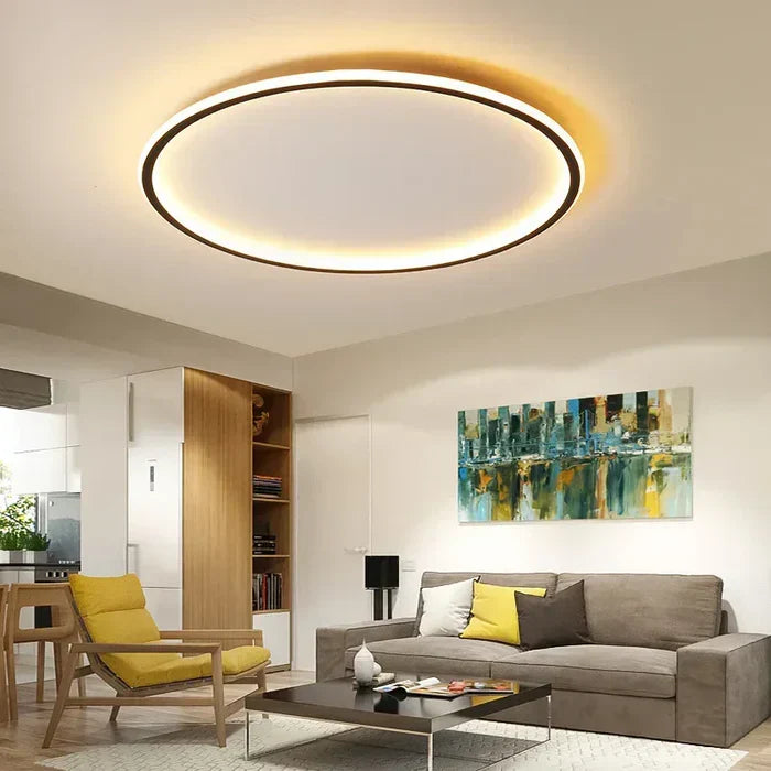Scandinavian Round Ceiling Light - AuroraSphere