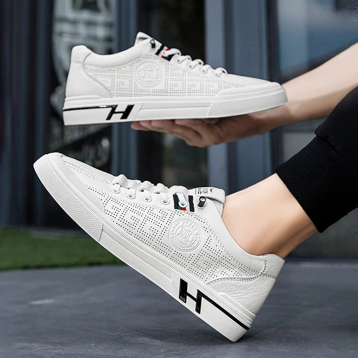 Men's Sneakers Made of Perforated Leather with Lightweight Construction – Ethan