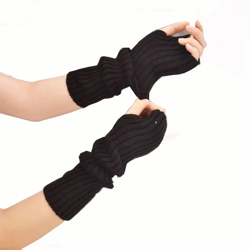 Lange fingerløse strikhandsker - FlexiWarm