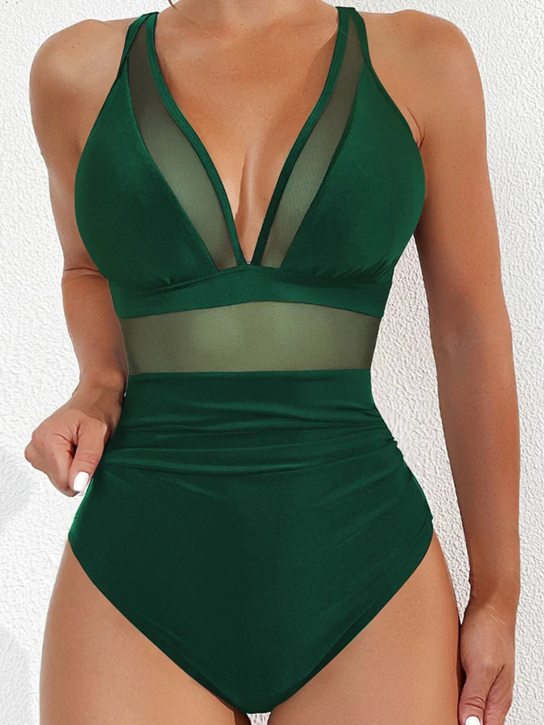 Dame badedragt med mesh og push-up effekt – Chiara