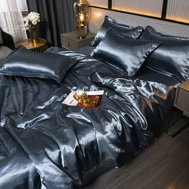 Luxe Uni-Satin-dynebetræk - SilkSerenity
