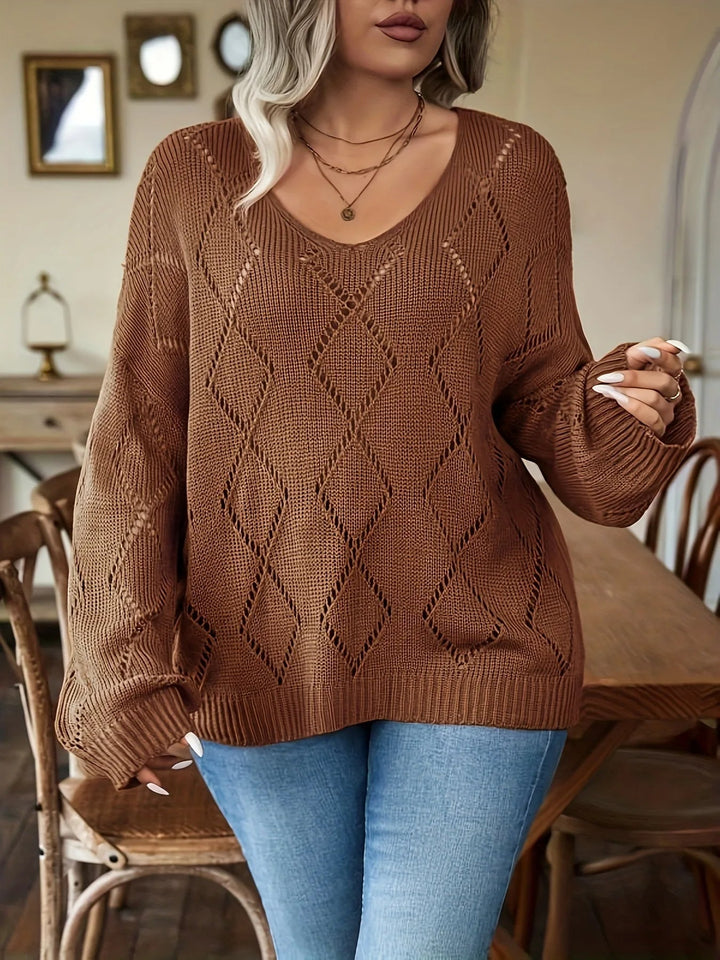 Women's Oversize Knit Sweater in Plus Size – Marietta
