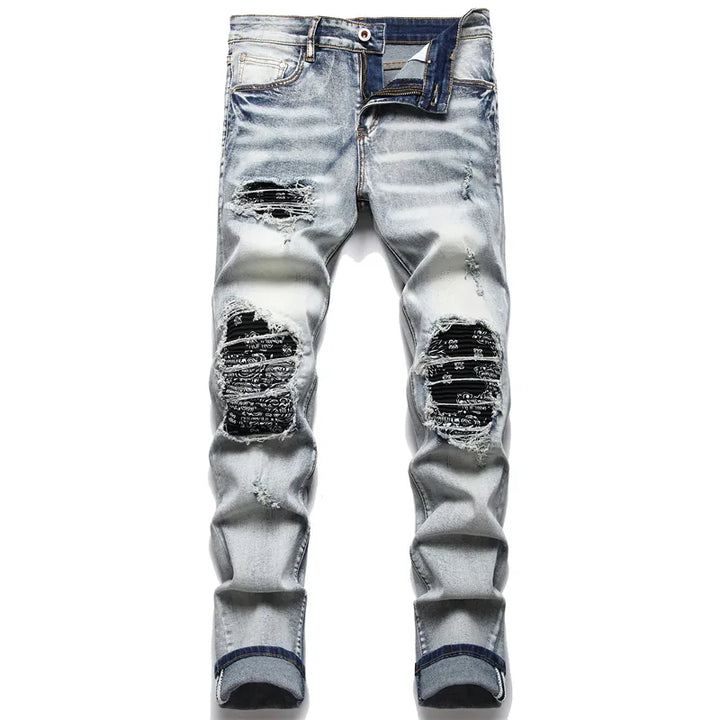 Vaqueros rasgados de moda para hombre - Jaxon
