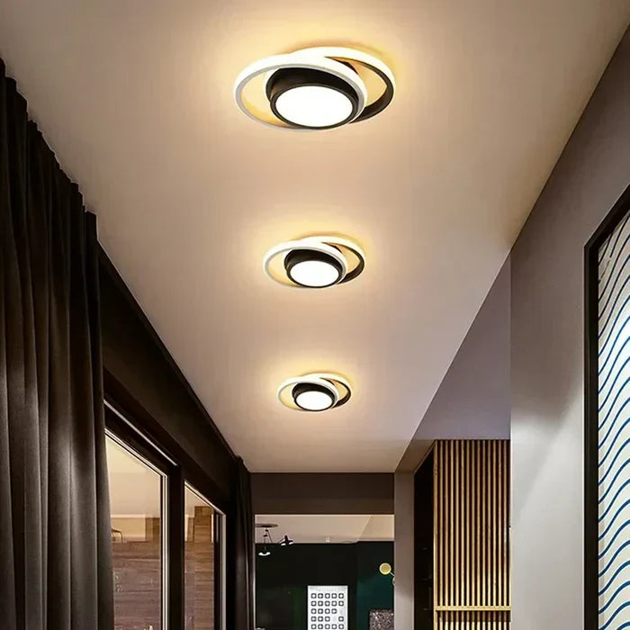 Moderne LED-taklampe med dobbelt ringdesign – Twilight Rings
