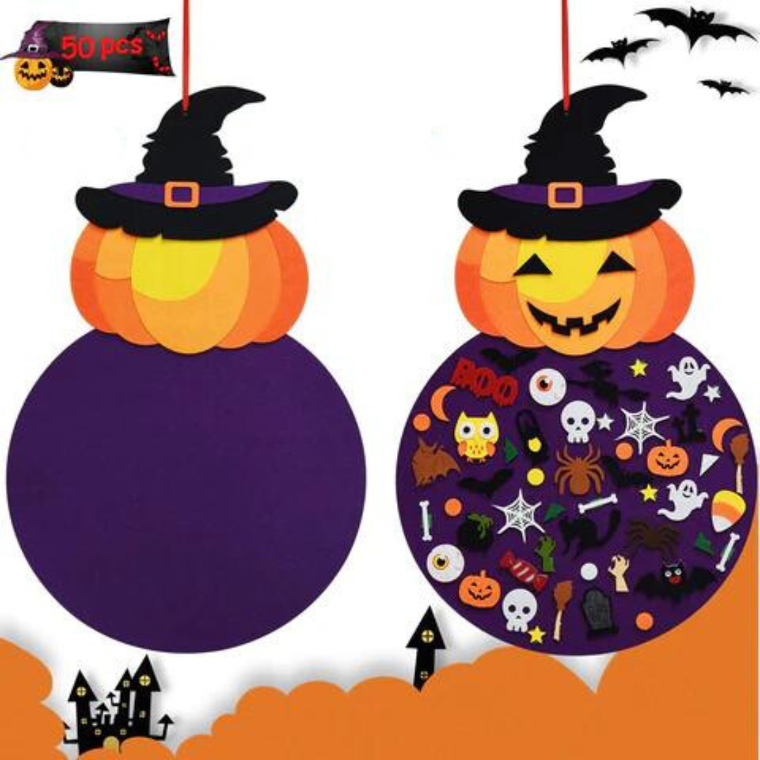 Halloween DIY filtbræt med græskar – SpookyBoard