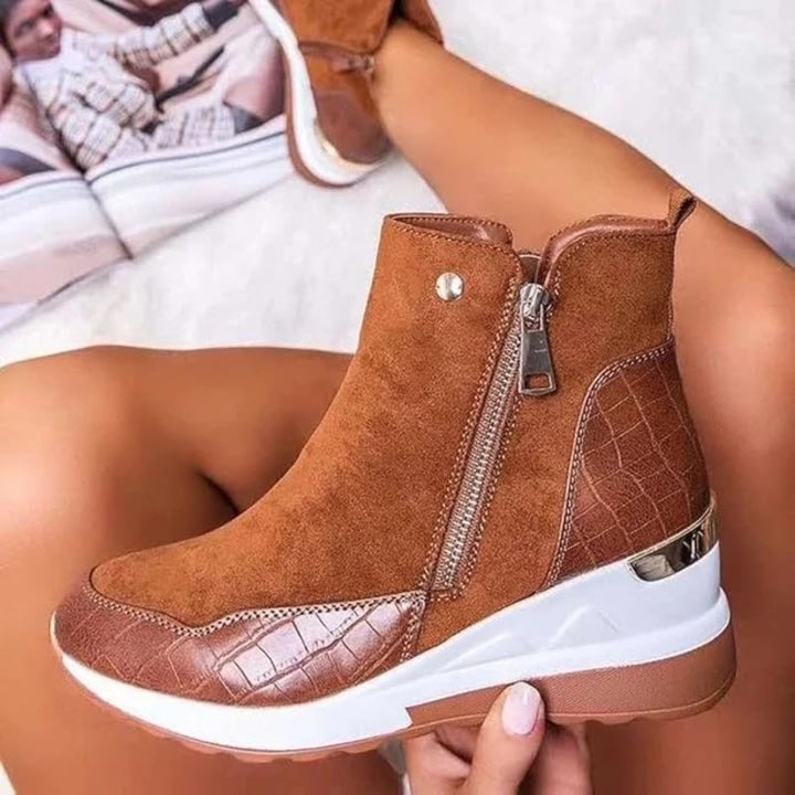 Orthopedic Leather Women's Ankle Boots - Emma
