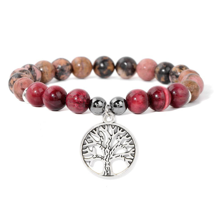 Naturligt krystal-livstræ-armbånd – Mila