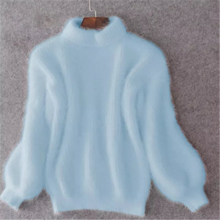 Suéter de punto casual de angora para mujer - Livia