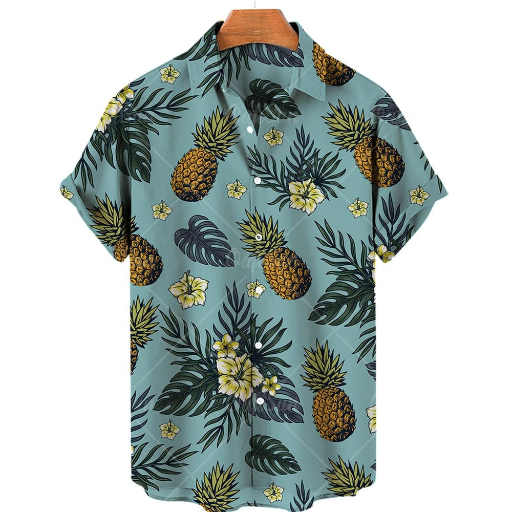 Camisa hawaiana tropical de manga corta – Mateo