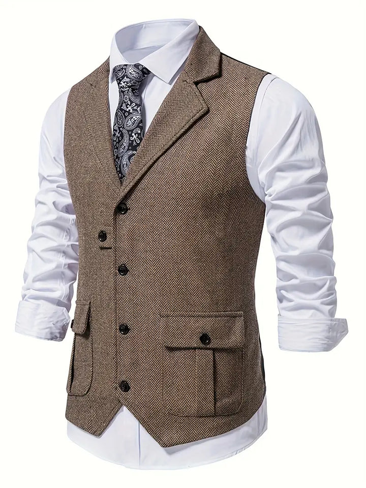 Fiskebensmønstret blazer for menn – Niklas