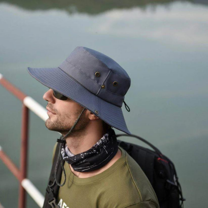 Vandafvisende outdoor-bucket hat med UV-beskyttelse – ShieldFlex Pro