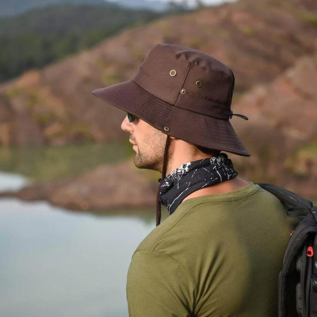 Vandafvisende outdoor-bucket hat med UV-beskyttelse – ShieldFlex Pro