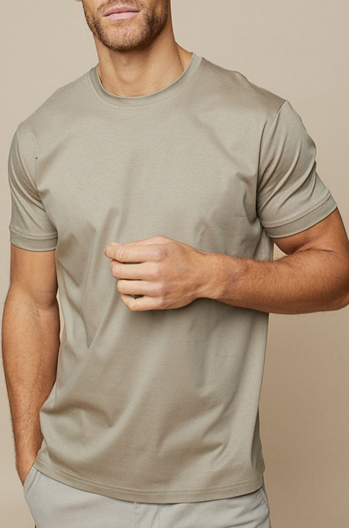 Shiny & Soft Men's T-Shirt made of Mercerized Cotton – Leon