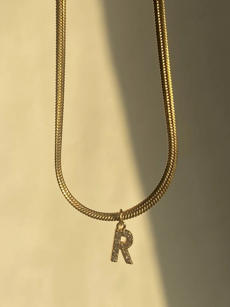 Golden Initial Necklace – Ella