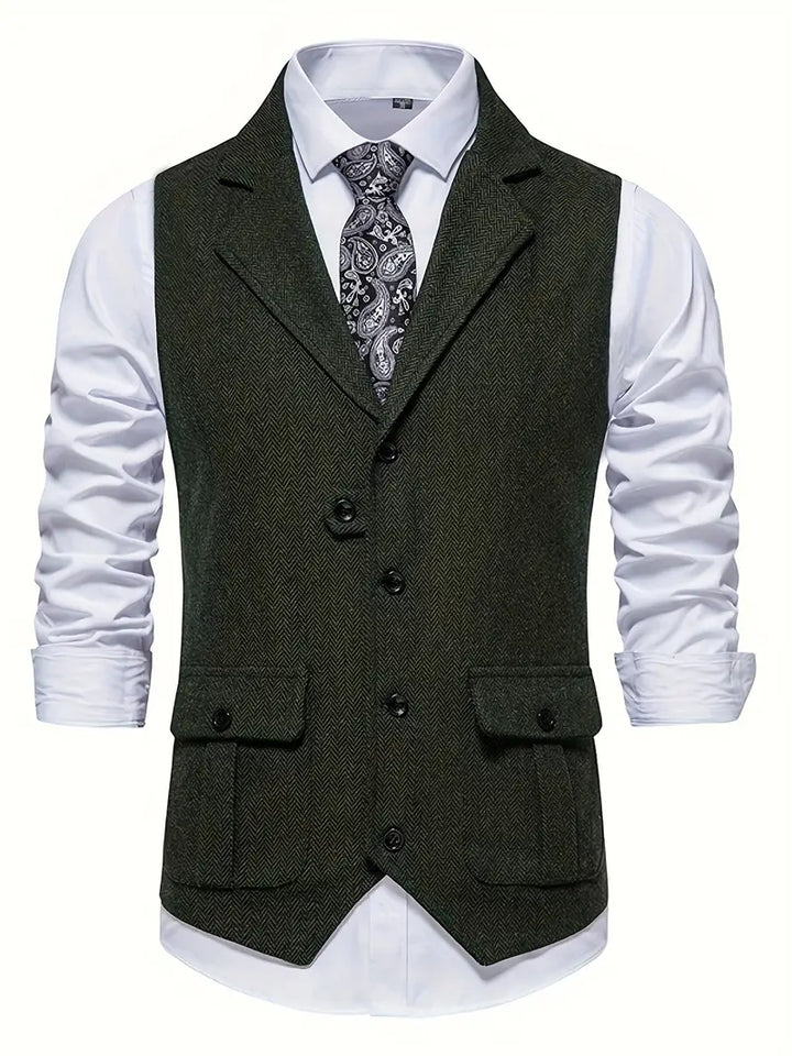 Fiskebensmønstret blazer for menn – Niklas