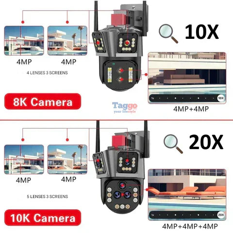 10K WLAN Security Camera with 20MP, 20x Zoom – DualGuard Ultra 10K