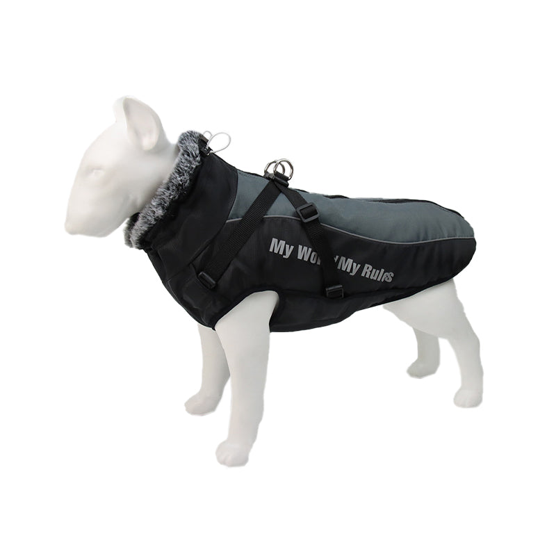 Reflektierende Hundejacke mit Geschirr - GlowPaw