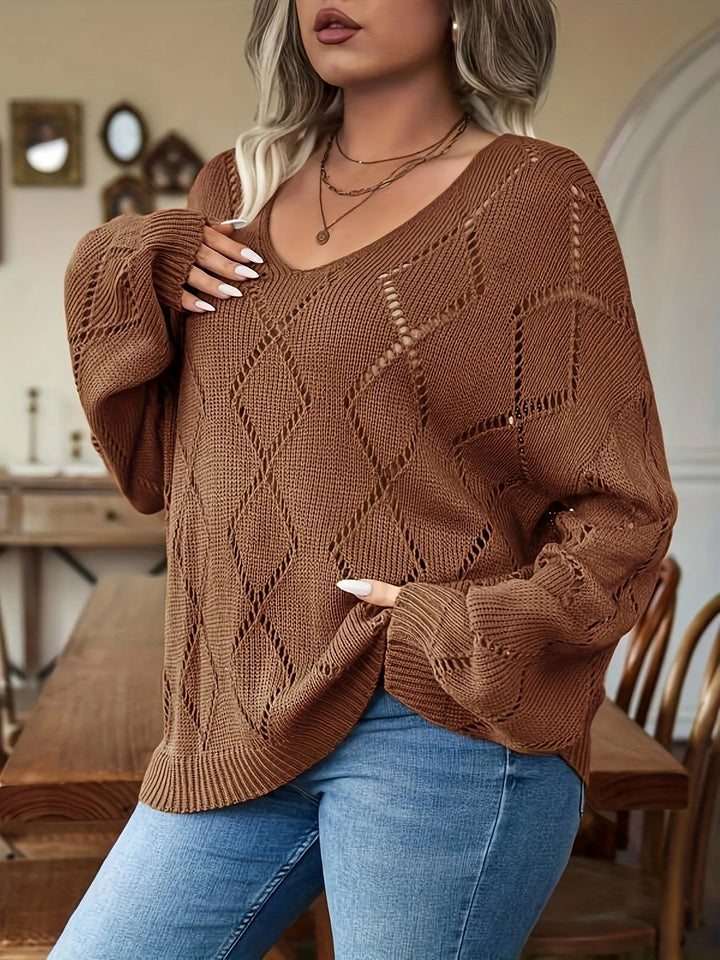 Women's Oversize Knit Sweater in Plus Size – Marietta