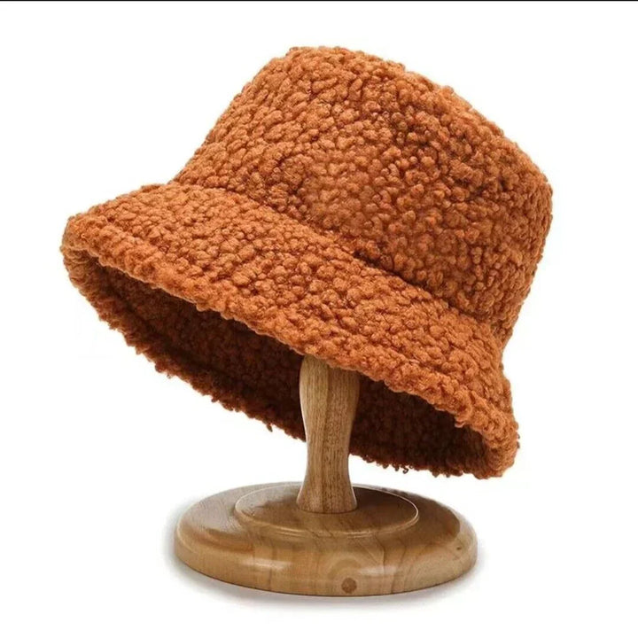 Warmer Fashionable Teddy Bucket Hat - Livia