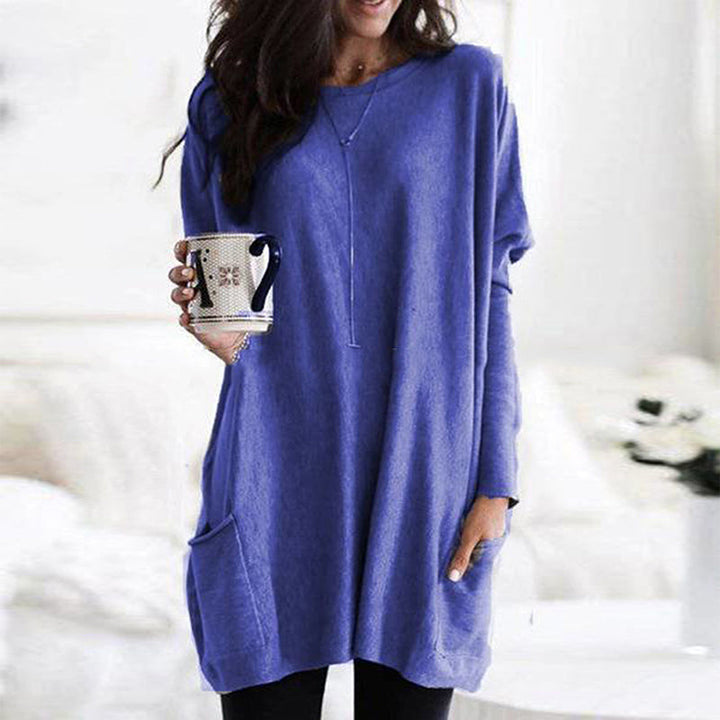 Oversized dame høstgenser med lommer – Yara