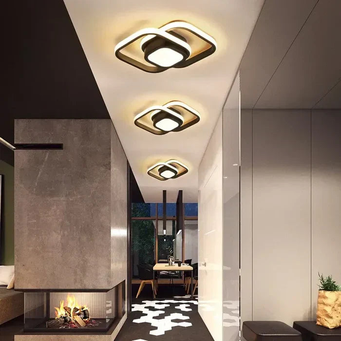 Moderne LED-taklampe med dobbelt ringdesign – Twilight Rings