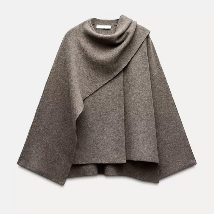 Stylish Women's Winter Poncho – Ella
