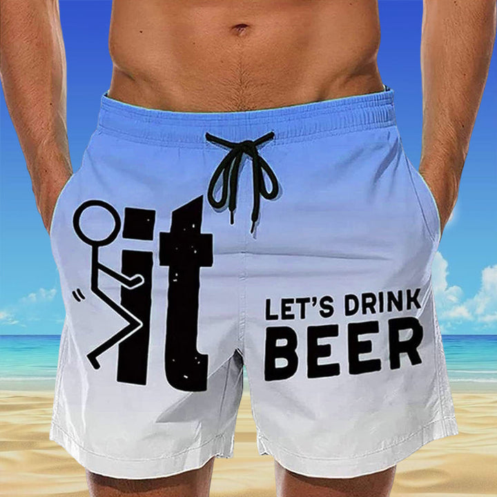 Hawaii Herren Badeshorts mit elastischem Bund – Fabio