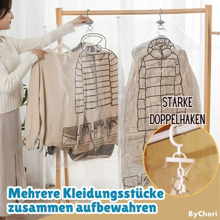 Hängende Vakuum-Aufbewahrungsbeutel für Platzsparenden Schrank, 130 x 60 cm, Transparent 4