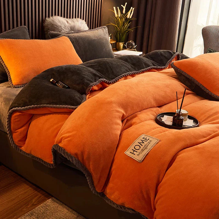 Luxurious Velvet Fleece Bedding Set – PlushHaven