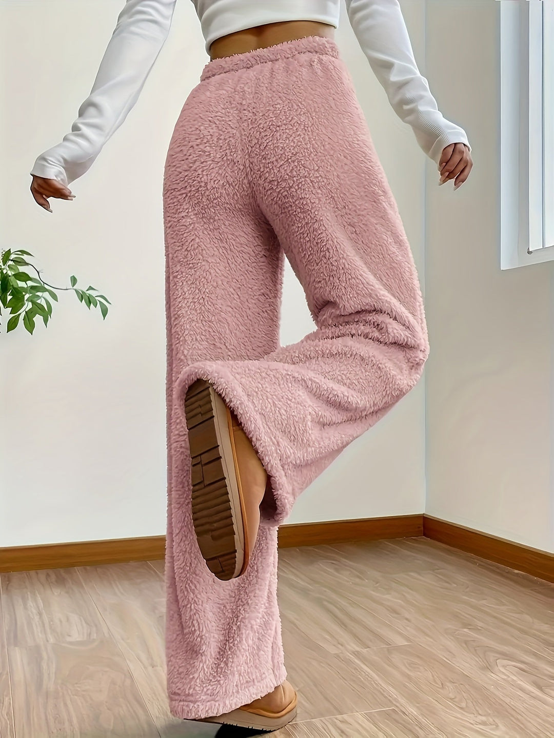 Pantalones de descanso suaves de Sherpa Teddy para mujer – Noémie