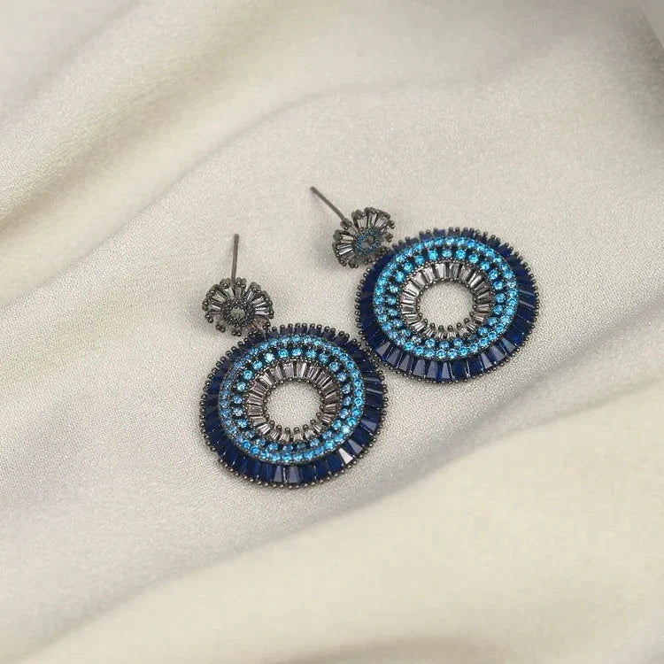 Pendientes de ojo malvado plateados – Layla