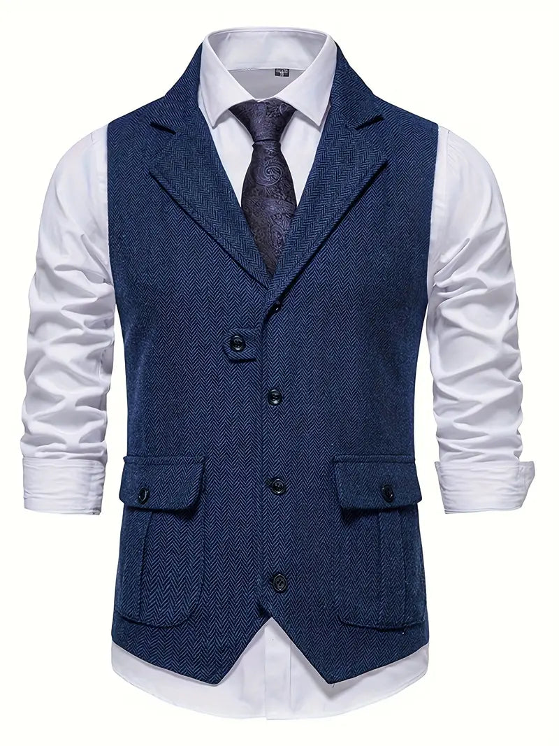 Fiskebensmønstret blazer for menn – Niklas