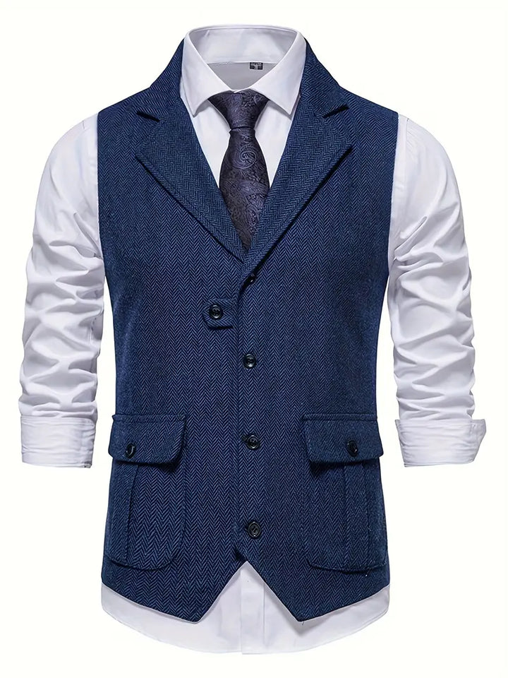 Fiskebensmønstret blazer for menn – Niklas