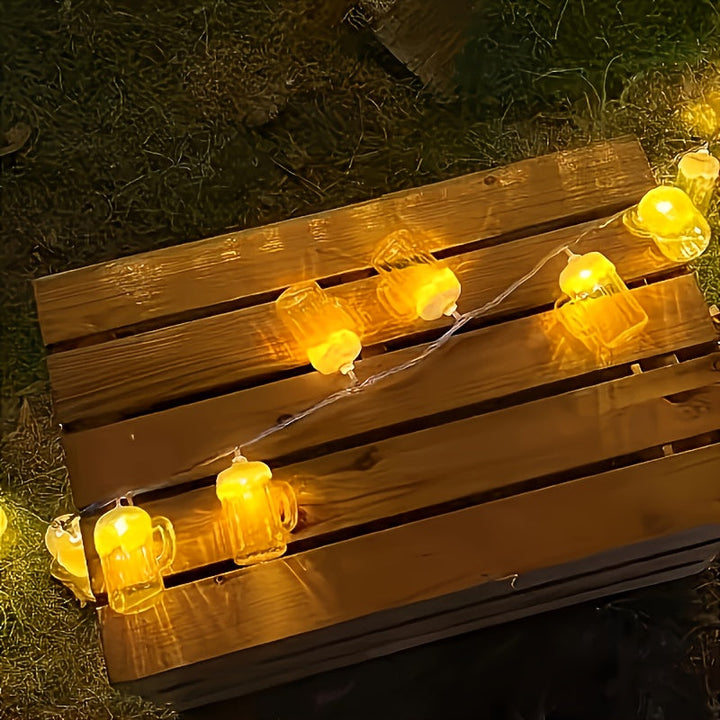 2 stk. LED-ølkrus-lyskæde – LichterBier Oktoberfest 2026