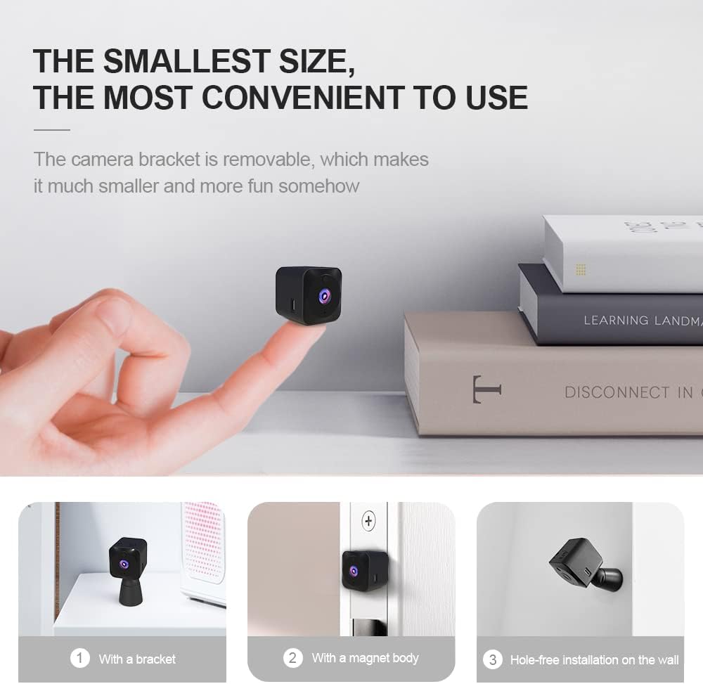 Mini Security Camera 4K WiFi Hidden Indoor Camera with Night Vision