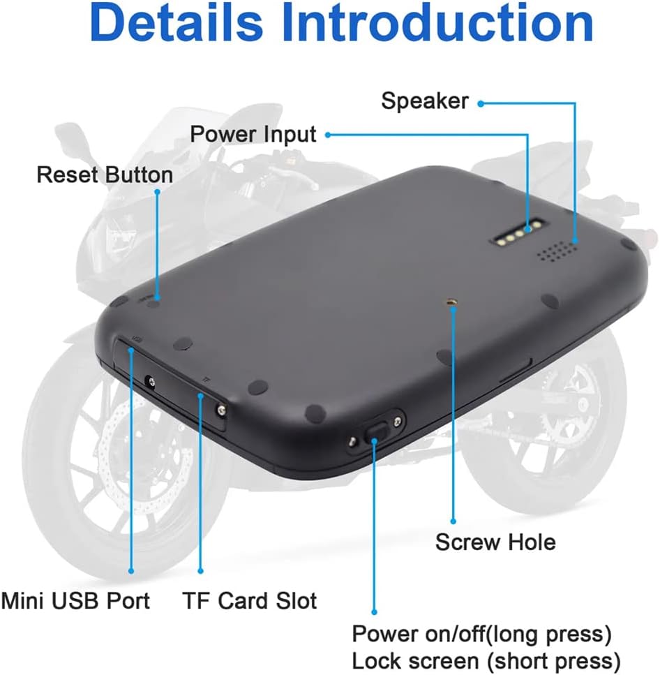 Monitor portátil para motocicleta con pantalla IPS de 5" (12,7 cm) – RideMate