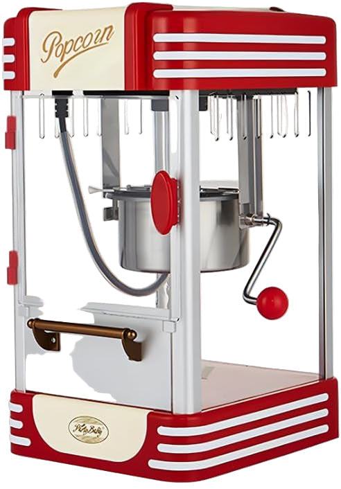 Retro rojo máquina eléctrica de palomitas de maíz de mesa con temporizador – Calvano