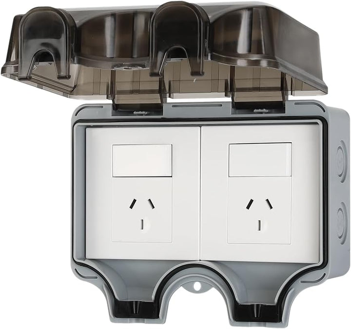 IP66 Outdoor Waterproof Wall Socket with Lockable Cover – PowerGuard