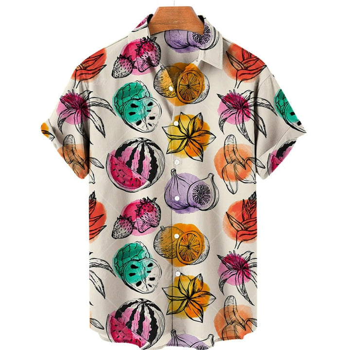 Camisa hawaiana tropical de manga corta – Mateo