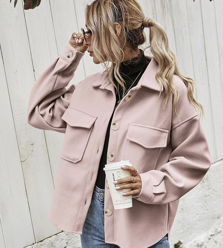 Short jacket with button placket – Elodie
