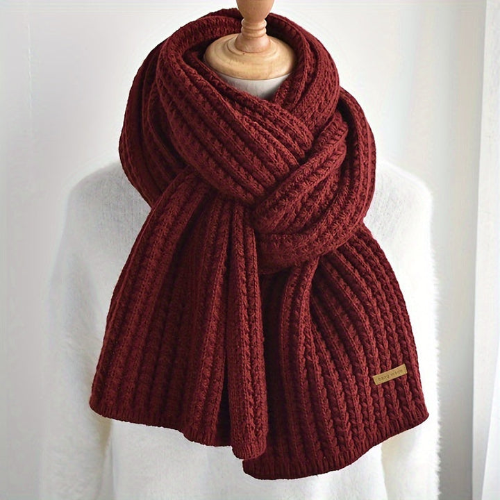 Unisex knitted scarf with geometric pattern – Matteo