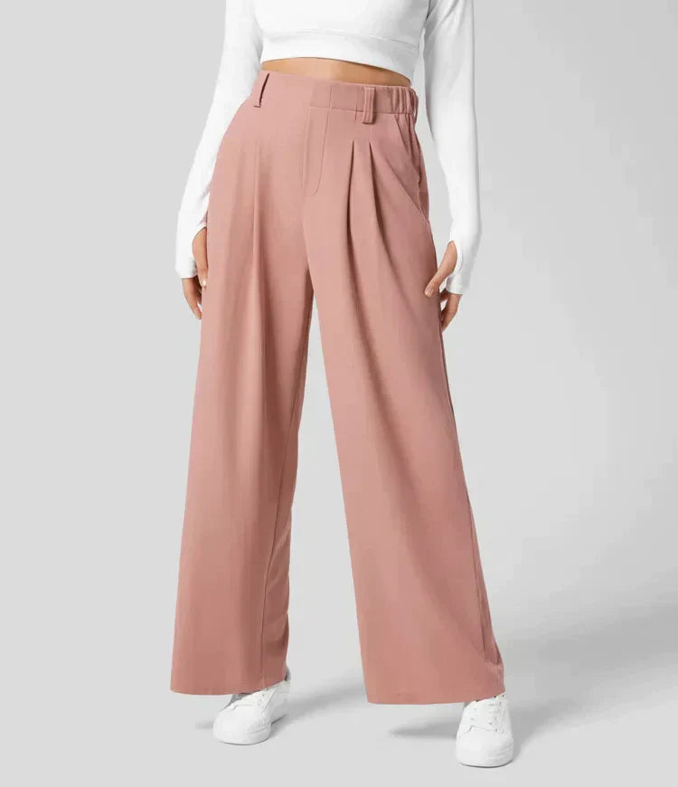 Comfortable women's pants with wide legs - Amara