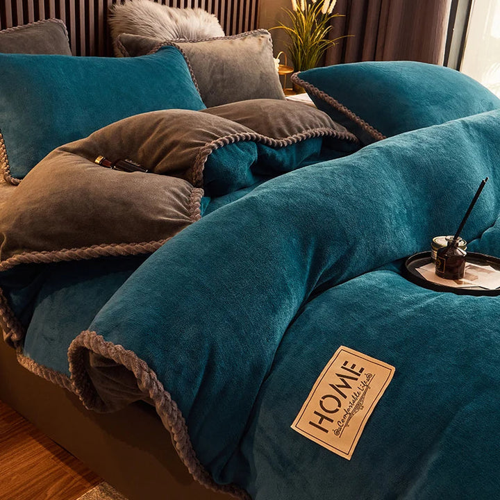 Luxurious Velvet Fleece Bedding Set – PlushHaven