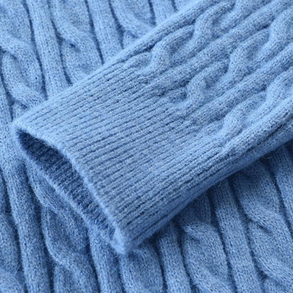 Trendy men's sweater with stand-up collar - Ruben